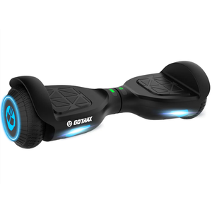 Gotrax Edge Hoverboard with 6.5" LED Wheels & Headlight, Max 5km Range & 10km/h Power by Dual 200W Motor, UL2272 Certified and 65.52Wh Battery Self Balancing Scooters for 44-176lbs Kids Adults(Black)