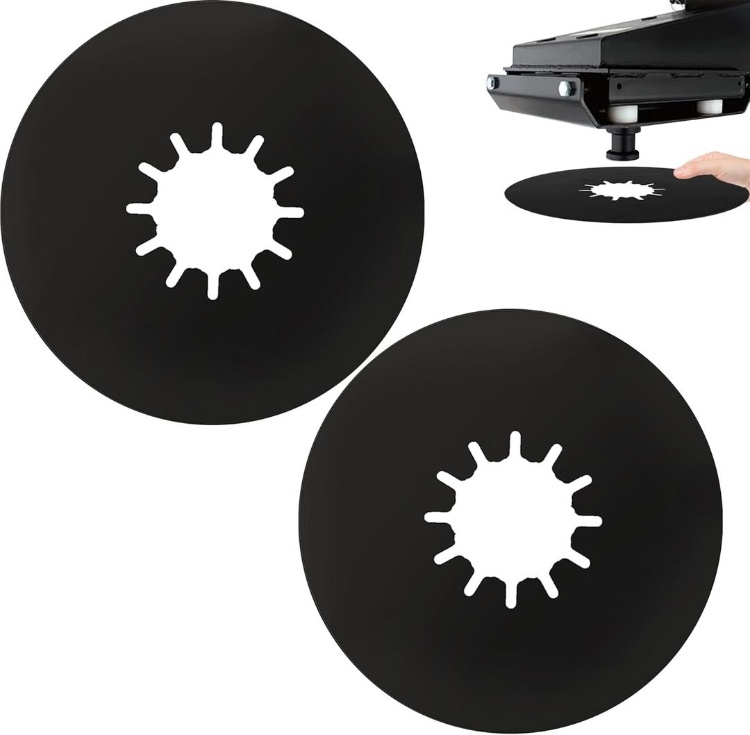 TonGass (2 Pack, Black) 5th Wheel Hitch Lube Plate 10in RV Camper Trailer Fifth Wheel Plate Wheel Accessories for 5th Wheel Trailer Safety Kit
