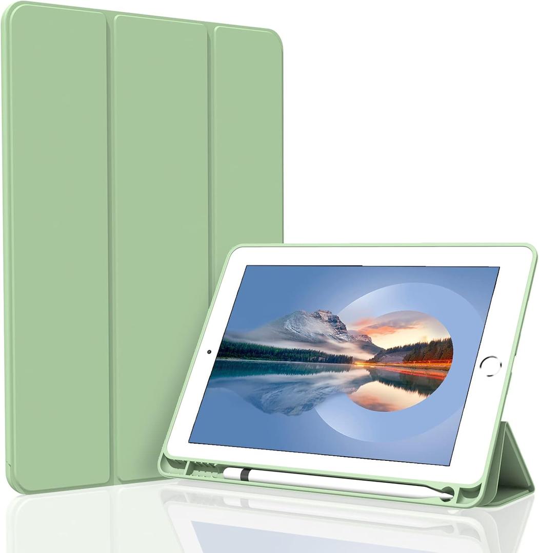 Case for iPad Air 3 / Pro 10.5 Inch, Lightweight Slim Soft TPU Trifold Stand Smart Cover, Auto Sleep/Wake Case with Pencil Holder for iPad Air 3rd Generation/Pro 10.5 - Matcha Green