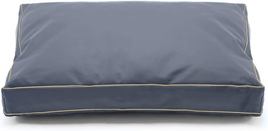 Dog Bed Cover,Waterproof Tough Plastic DIY Pet Bed Cover,Non Stick Hair Easy to Clean Rectangular Fillable Dog Bed Covers with Zipper(Dark Grey,53" L x 36" W x 4" Th,Cover Only)