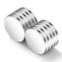 Neosmuk Super Strong Neodymium Magnets, Heavy Duty, Industrial Grade, Round, Silver, 10 Pack, 1.26 Inch Diameter x 0.126 Inch Thickness