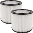 2 Pack Replacement Cartridge Filter Fit for shopvac 90304, 90350, 90333,903-04-00, 9030400,5 Gallon Up Wet/Dry Vacuum Cleaners