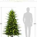 6 FT Prelit Aspen Fir Christmas Tree, Skinny Xmas Tree