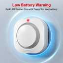 Smoke Alarm Fire Detector,Battery Operated Photoelectric Smoke Detector with Test Button and Low Battery Warning, Fire Alarms Smoke Detectors for Home, 6 Pack