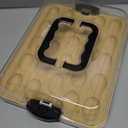 Deviled Egg Containers with Lid, Wooden Deviled Egg Tray Platter with Handle for 24 Holes, Reversible Cheese Charcuterie Board, Serving Tray Egg Holder for Kitchen and Parties