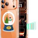 ESR for iPhone 17 Pro Max Case, Compatible with MagSafe, Shockproof Military-Grade Protection, Scratch-Resistant Back, Magnetic Phone Case for iPhone 17 Pro Max, Classic Hybrid Case, Christmas Globe