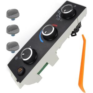 599-294 Climate Control Module A/C Heater Air Conditioning Panel, Compatible with Chevy Express & GMC Savana 1500 2500 3500 4500 (2008-2022) with 3 Spare Switch Buttons & Pry Tool