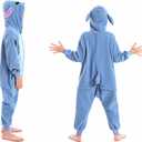 CANASOUR Polyster Unisex Child Halloween Costumes Animal Cosplay Costume Chirstmas Anime One-Piece Pajamas for 6-8 Years Girls Boys (6-8 Years, Blue)
