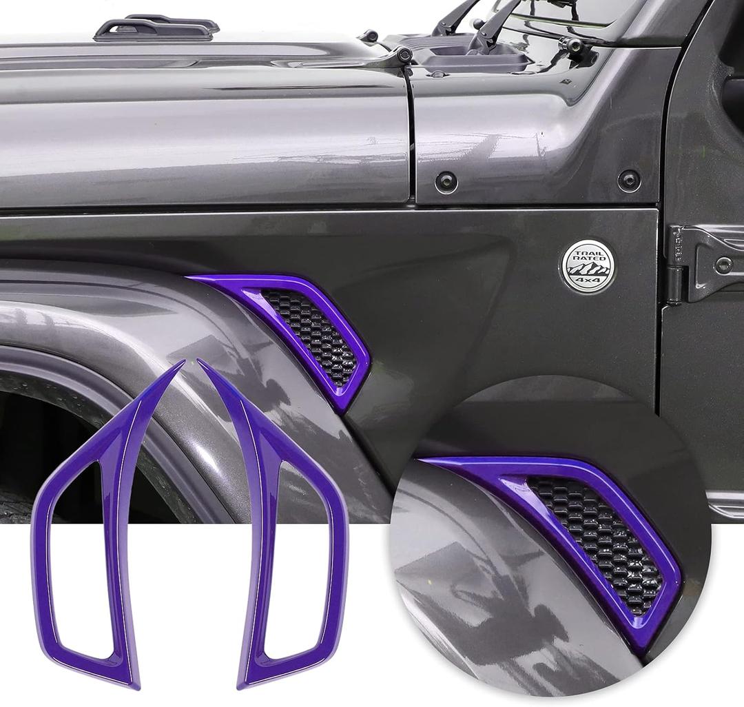 Voodonala for Jeep JL Side Air Conditioning Vent Outlet Decoration Trim for 2018-2026+ Jeep Wrangler JL JLU Gladiator JT Trunk 4xe, ABS Purple