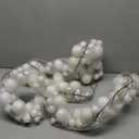 2 Pcs Christmas Ball Garland 6 ft Ball Ornaments Christmas Bulb Garland Xmas Tree Bauble Decorations for Party Supplies Indoor Outdoor Home Office Decoration Accessories(White)