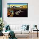 weiyiart Salvador Dali Canvas Wall Art - The Persistence of Memory Painting Classic Artwork Print, Canvas Print for Bathroom Bedroom Living Room, 24"L x 36"W