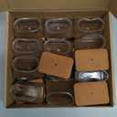 28Pcs Chair Leg Floor Protectors Rectangle for Hardwood Floors Silicone Caps Covers Felt Furniture Pads Clear Chair Sliders, Protect The Floor from Scratches(Fit:L 2"2.5",W 1"1.5")