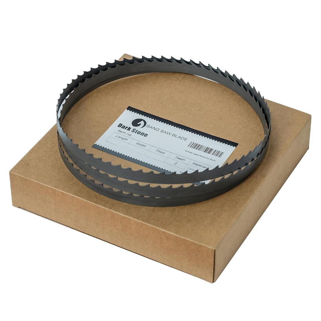Dark Stone 115" Carbide-Tipped Resaw Bandsaw Blade, 5/8" Wide, 2 TPI Hook Tooth Fast Chip Clearance for Hardwood Resawing, Smooth Tracking | Model DS23431