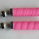 Bike Handlebar Grips Double Lock 130/130mm On Fit 22.2mm (7/8") Handlebar Grips for Mountain Bike Road Bicycle with High Stain Resistance Silicone Surface, Shock Absorbing EVA (Rose red)