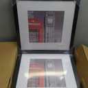 12x12 Picture Frame Set of 9, Photo Gallery Wall Frame Set, Display Pictures 8x8 with Mat or 12 x 12 Without Mat, Square Frame Picture Frames Collage Wall Decor, Black