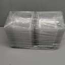 Evnlo 100 Count Clear Plastic Containers with Lids for Food, Thickened Disposable Sandwich Containers Clamshell Boxes for Cake Slice, Dessert, Hamburger, Salad, Pastry, Fruits, Takeout Tray