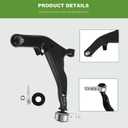 SCITOO 8pcs Front Suspension Kit Lower Control Arm w/Ball Joint Sway Bar Inner Outer Tie Rod End fit for Nissan for Murano 2005 2006 2007 S SE SL 3.5L K620559 K620558 K80256 K80255