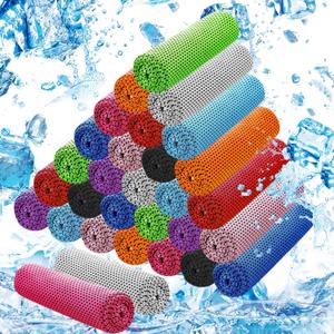 29 Pack Cooling Towels for Neck and Face (40"x12"), Ice Microfiber Cooling Towels Bulk for Workout Chill Sweat Towels Cooling Neck Wraps for Gym Yoga Golf Running Sport