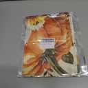 Fall Orange White Pumpkin Valances for Windows 54" W x 18" L Sunflower Sage Green Leaf Thanksgiving Rod Pocket Curtains Valance Short Window Treatment Drapes for Living Room, Bedroom Bathroom Decor