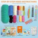 10 x MoYield Crochet Kit for Beginners, Christmas Gifts Stocking Stuffers for Kids Adults Crocheters Crochet Animal Kit with Step-by-Step Video Tutorials Gift for Girls 8 9 10 11 12 Year Old