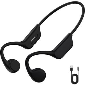 Swimming Bone Conduction Headphones, IPX8 Waterproof Earbuds Bluetooth 5.4 Open Earphones with MP3 7H Playtimes, Underwater Headphones for Swimming Running CyclingBlack