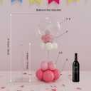 YALLOVE Clear Acrylic Tabletop Balloon Stand Kit, 15.75 Inch 4 pack Balloon Stick Holder with Base for Table Top Centerpiece Party Decoration (Balloons Not Included)