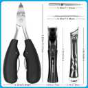2026 Toenail Clippers for Thick Toenails for Seniors, Angled Head Large Toe Nail Clippers Set for Men, Heavy Duty Ingrown Toenail Clippers with Long Handle, Ultra Sharp Slanted Nail Cutter Wide Jaw