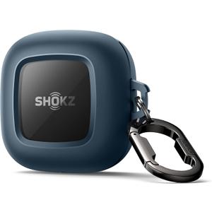 2 x SURITCH for SHOKZ OpenFit Case Cover, Shockproof Magnetic Cases for SHOKZ OpenFit Open-Ear Earbuds True Wireless Bluetooth Headphones, Protective Cover with Magnetic Lid Lock & Carabiner, Navy