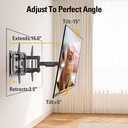 Mounting Dream UL Listed TV Wall Mount for Most 42-84 Inch TV, Full Motion TV Mount with Swivel and Tilt, TV Bracket with Articulating Dual Arms, Fits 16inch Studs, Max VESA 600X400 mm, 100 lbs,MD2617