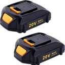 Lasica Compatible with Worx Battery 20V 2-Pack 4.0Ah WA3525 Battery, Compatible with Worx 20volt Cordless Tools WG324 WG545.6 WG644 WG261 WG625 WG184 WG584 WG322 WG779