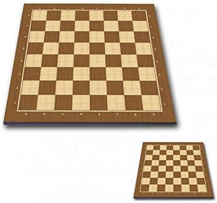 Professional Tournament Chess Boards 5P (2.1" (54 mm) Square, Brown)