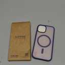 SUPFINE Magnetic for iPhone 15 Case (Compatible with MagSafe) (Military Grade Drop Protection) Slim Translucent Matte Shockproof with Anti-Fingerprint Phone Case, Dark Purple