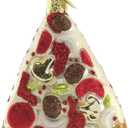 Kurt S. Adler Noble Gems 3-1/2-Inch Glass Pizza Slice Ornament, Christmas