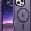 SUPFINE Magnetic for iPhone 16 Pro Max Case(Compatible with MagSafe)(Military Grade Drop Protection) Slim Translucent Matte Shockproof with Anti-Fingerprint Phone Case,Dark Purple