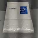 JEBBLAS Disposable Cloth Like Napkins, Built-in Flatware Pocket, Wedding Party Linen Feel White Napkin, Prefolded for Silverware,150 Count (150 Pack)