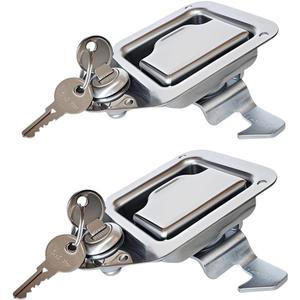 2Pcs Tool Box Latches for Metal Box Paddle Handle Latch, Truck Tool Box Latch Replacement Silver