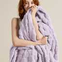 Bedsure GentleSoft Twin Blanket for Bed - Purple Super Soft Cozy Mothers Gifts Day Blankets, Cute Fuzzy Fleece Throws for Bedroom Couch for Girls, Lavender Fog, 60x80 Inches