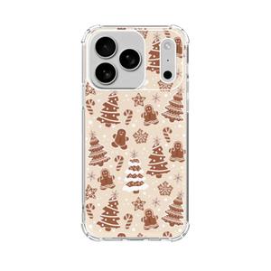 Vusbvelnot Brown Gingerbread Christmas Trees Phone Case Compatible with iPhone 17 Pro, Cute Christmas Festival Phone Cover for iPhone 17 Pro