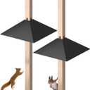 Metal Squirrel Baffle for 4x4 Post, 17 Inch Squirrel Proof Baffles for Bird Feeder Poles, Outdoor Squirrel Guard for Wooden Pole to Deter Squirrels and Raccoons from Bird Houses, Pack of 2