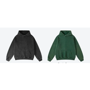 FAIABLE Womens 2 Pack Oversized Acid Wash Hoodie Sweatshirt Unisex Vintage Heavyweight Distress Hoodies for Women Men Black Green, Medium