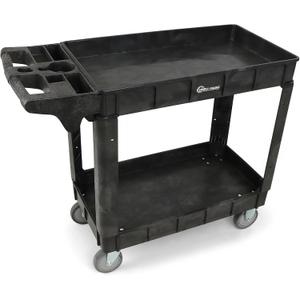 Simpli-Magic Simpli-Magic Rolling Utility Cart on Wheels, Heavy Duty with Ergonomic Handle, Deep Shelfs for Garage, Warehouse, Workshop, 600-Pound Capacity 40x33x17-Inch