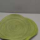SHACOS Round Placemats Set of 4 Round Table Placemats Braided Cotton Place Mats 15 inch for Kitchen Dining Table Holiday Party (Mixed Color Pea Green, 4)