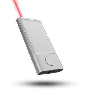 CheerTok Enhanced Design Bluetooth Touchpad Air Mouse Presentation Clicker, Wireless Presentation Remote with Red Laser Pointer for iPad, iPhone, Androids, Tablets, Mac, Windows (Silver)