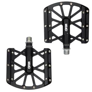 UFOR Platform Bike Pedals Lightweight Anti-Slip MTB Pedals with Sealed Bearings & Traction Pins, Wide Flat Design for Mountain, BMX, Urban Cycling (Black) UFOR Platform Bike Pedals Lightweight Anti-Slip MTB Pedals with Sealed Bearings & Traction Pins, Wide Flat Design for Mountain, BMX, Urban Cycling (Black)