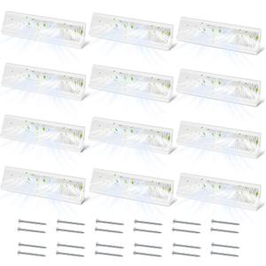 Aremae 12 Pack Baseboard Register Vent 18 Inch - RoundFlow Design for Maximum Air Flow - Smooth-Glide Air Adjust Lever - Heavy Duty Rust-Proof Steel - Tool-Free Easy Installation