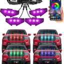 LED Grille Lights for Nissan Frontier 2022 2023 2024 Accessories 3rd Gen, Direct-Snap Frontier Front Grille Marker Lights Only Fits PRO 4X X S SV SL (RGB)