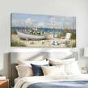 amatop Seaside Wall Art Coastal Landscape Print For Living Room 48X24 In