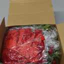 Dingion 8 Pcs Mini Christmas Kitchen Cabinet Wreath Small Christmas Wreath Decorations Norfolk Pine Artificial Berries Snowy Pine Garland with Red Ribbon for Xmas Table Centerpiece Front Door Decor