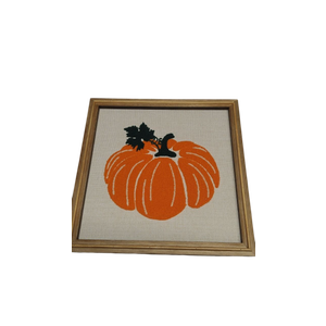 Holiday Home 11.8 in Wood Wall Sign Pumpkin