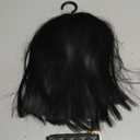 Layered Wigs Human Hair with Bangs Short Black Glueless Lightweight Straight Bob for Women Realistic Scalp Daily Cosplay Party (Natural Black,14'')